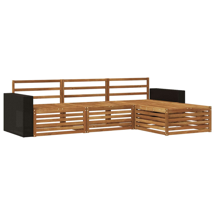 Set de canapele de exterior 5 pcs Lemn Solid de Acacia WALTI