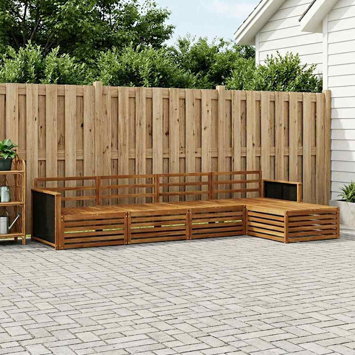 Set de canapele de exterior 5 pcs natural Lemn Solid de Acacia WALTI