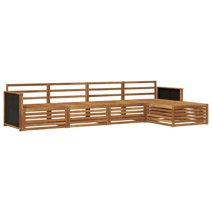 Set de canapele de exterior 5 pcs natural Lemn Solid de Acacia WALTI