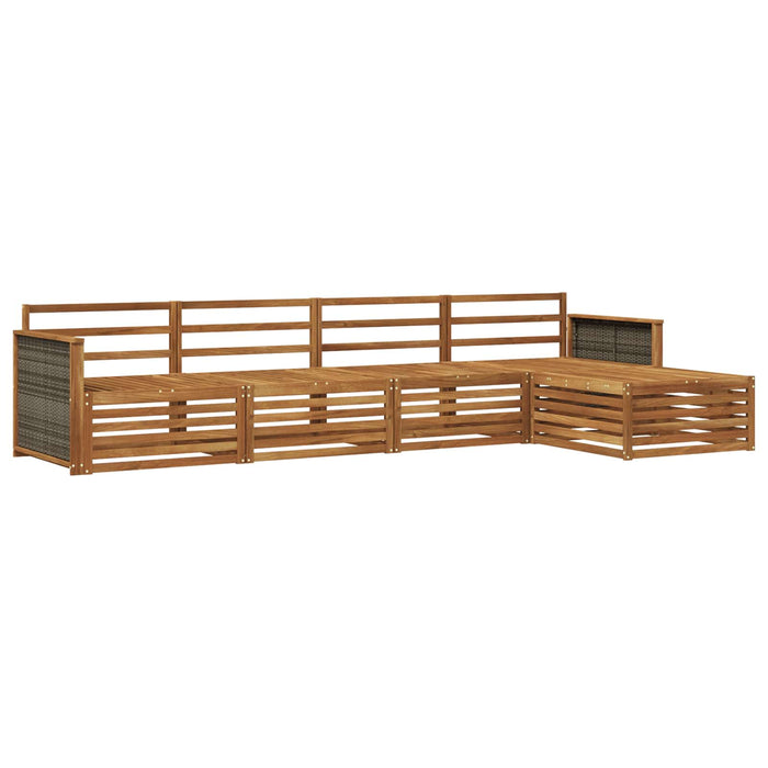 Set de canapele de exterior 5 pcs natural Lemn Solid de Acacia WALTI
