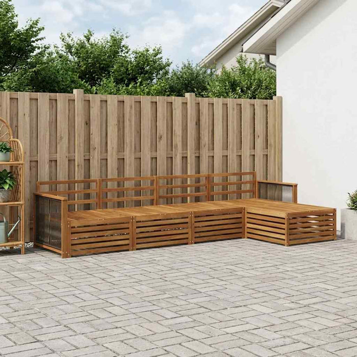 Set de canapele de exterior 5 pcs natural Lemn Solid de Acacia WALTI