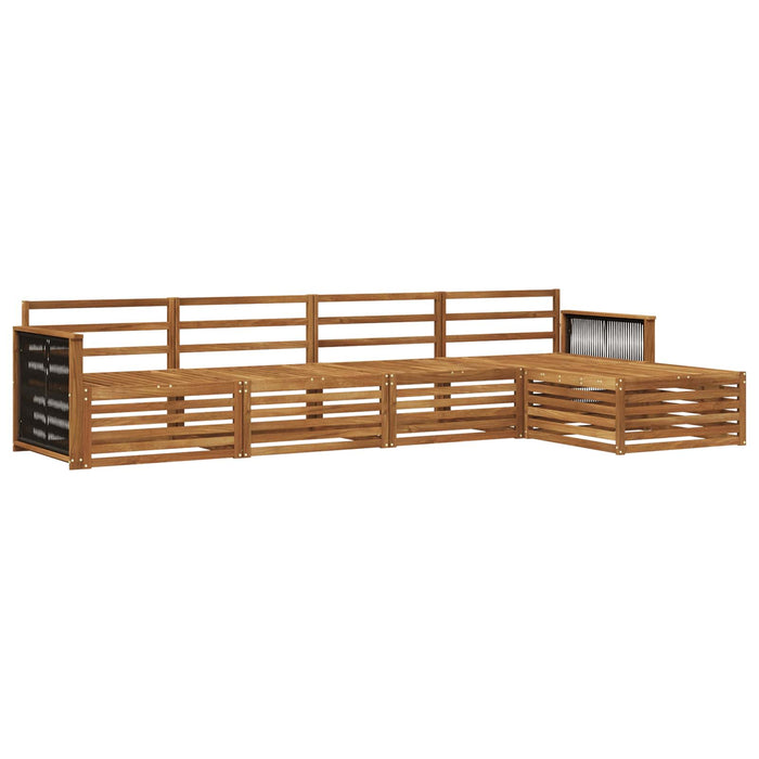 Set de canapele de exterior 5 pcs natural Lemn Solid de Acacia WALTI