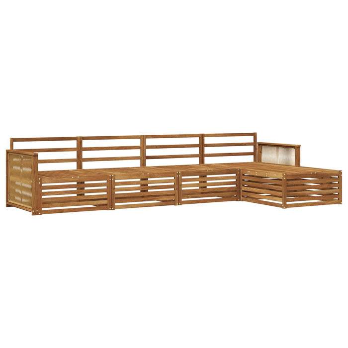 Set de canapele de exterior 5 pcs natural Lemn Solid de Acacia WALTI