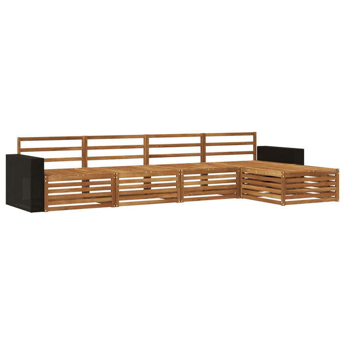 Set de canapele de exterior 5 pcs natural Lemn Solid de Acacia WALTI