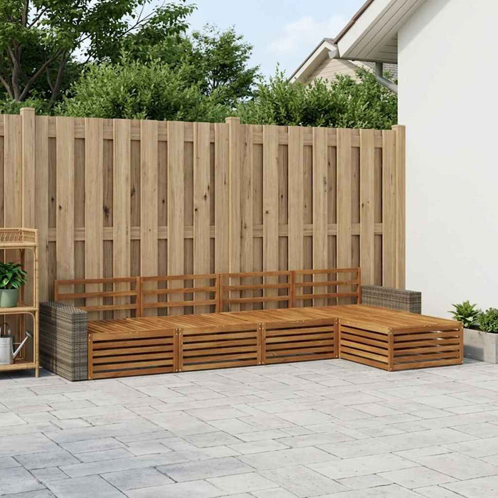 Set de canapele de exterior 5 pcs natural Lemn Solid de Acacia WALTI