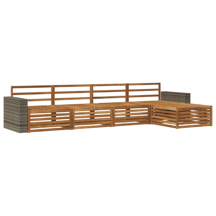 Set de canapele de exterior 5 pcs natural Lemn Solid de Acacia WALTI