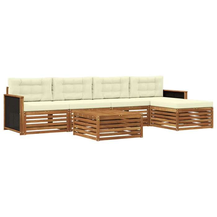 Set de canapele de exterior 6 pcs Natural și Crem WALTI