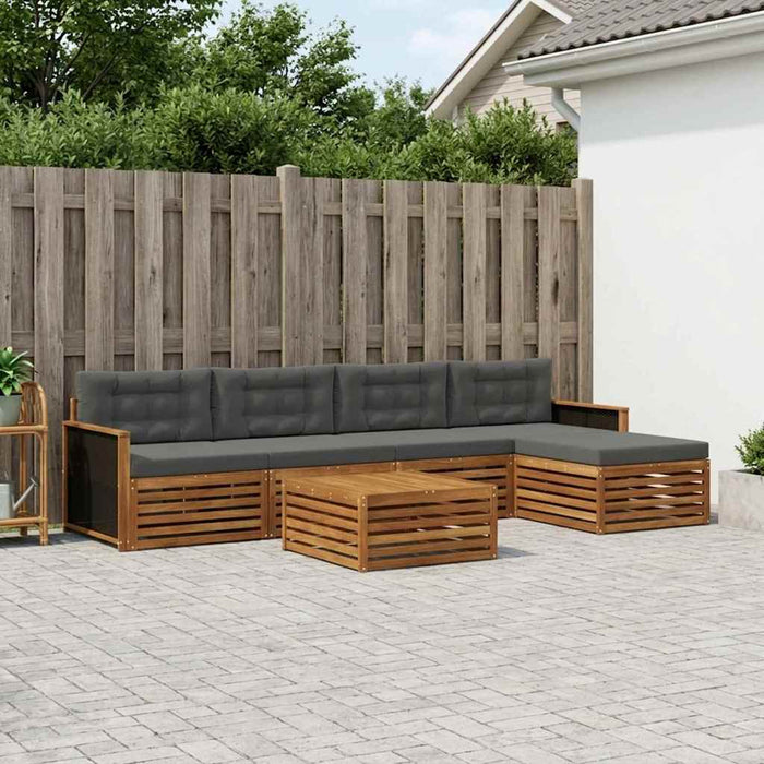 Set de canapele de exterior 6 pcs Natural și Antracit WALTI
