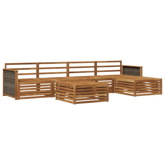 Set de canapele de exterior 6 pcs natural Lemn Solid de Acacia WALTI