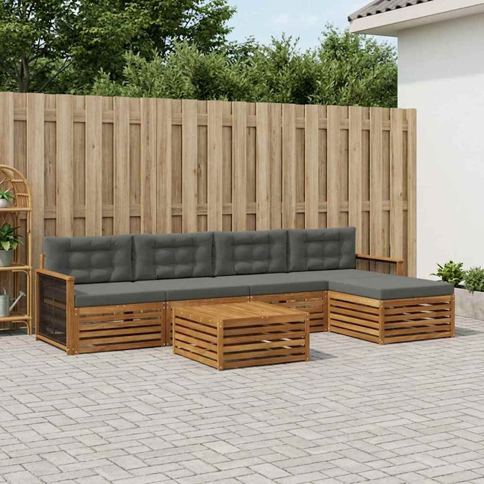 Set de canapele de exterior cu pernă 6 pcs Natural și Antracit WALTI