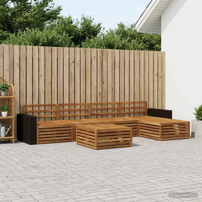 Set de canapele de exterior 6 pcs natural 79 x 79 x 37 cm WALTI