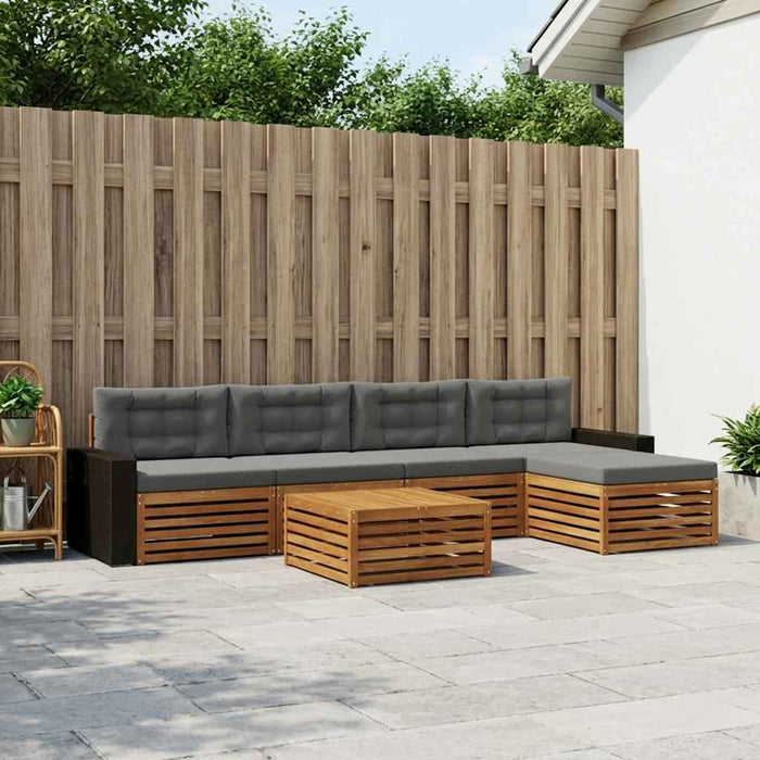 Set de canapele de exterior 6 pcs Natural și Antracit WALTI