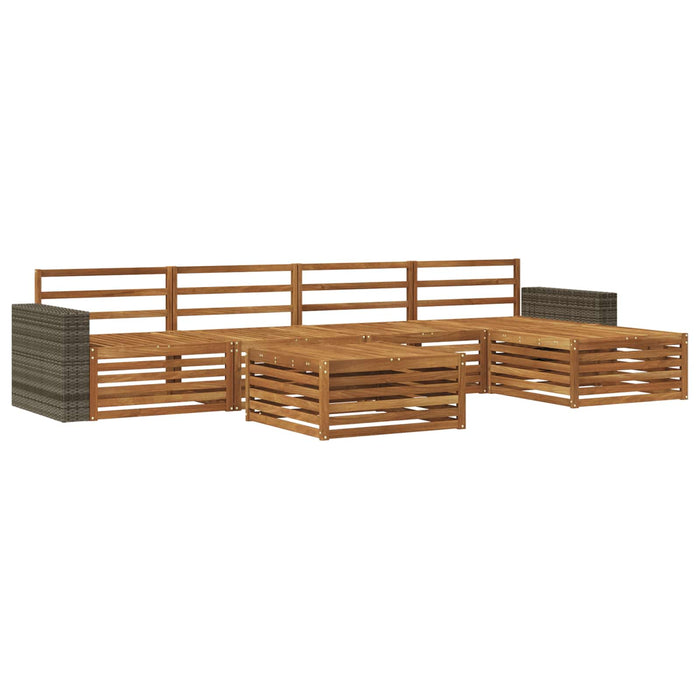 Set de canapele de exterior 6 pcs natural 79 x 79 x 37 cm WALTI