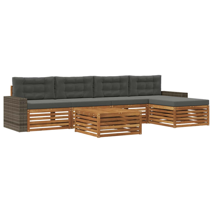 Set de canapele de exterior 6 pcs Natural și Antracit WALTI