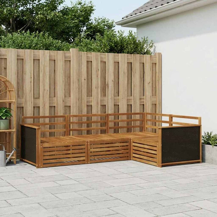Set de canapele de exterior 4 pcs natural 247,5 x 168,5 x 73 cm WALTI