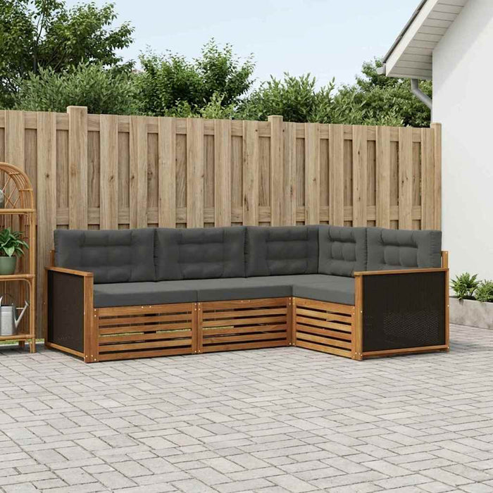 Set de canapele de exterior 4 pcs Natural și Antracit WALTI