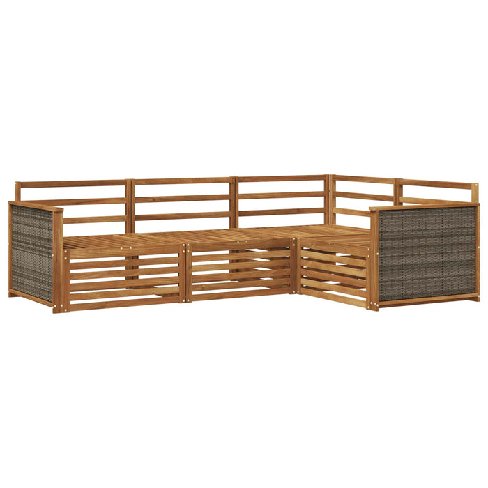 Set de canapele de exterior 4 pcs natural Lemn Solid de Acacia WALTI