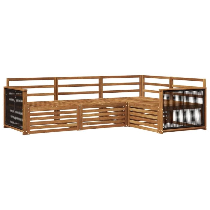Set de canapele de exterior 4 pcs natural Lemn Solid de Acacia WALTI