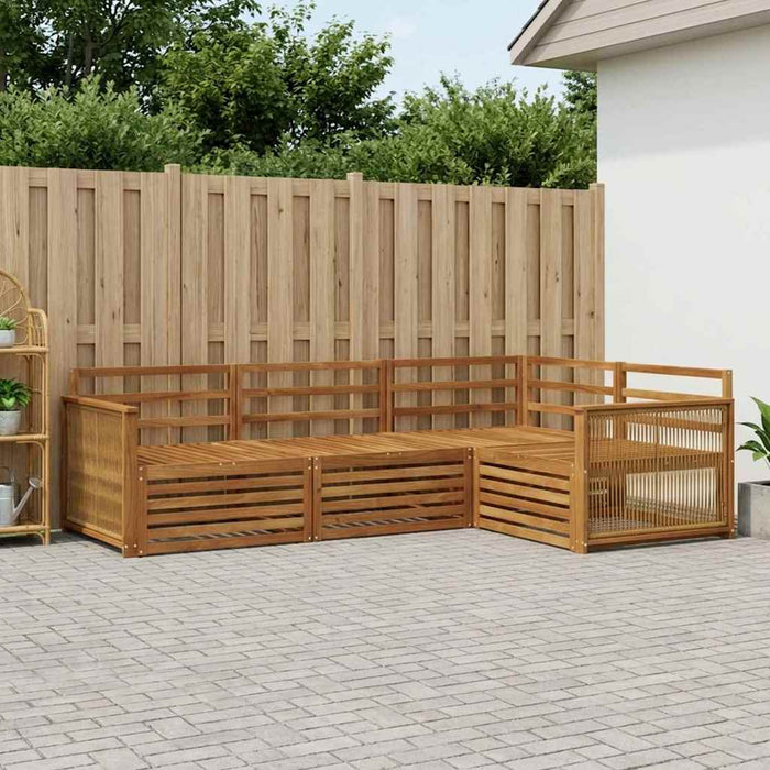 Set de canapele de exterior 4 pcs natural Lemn Solid de Acacia WALTI
