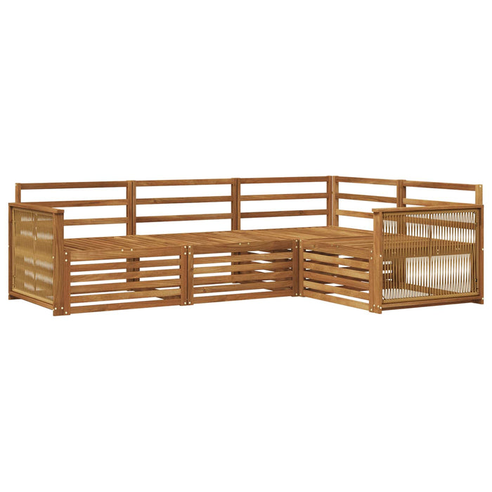 Set de canapele de exterior 4 pcs natural Lemn Solid de Acacia WALTI