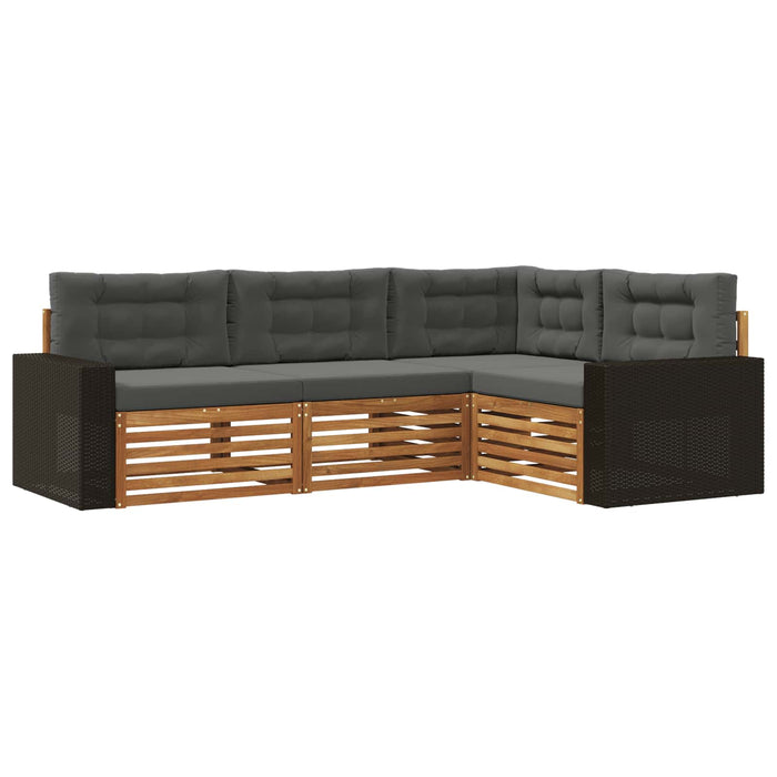 Set de canapele de exterior 4 pcs Natural și Antracit WALTI