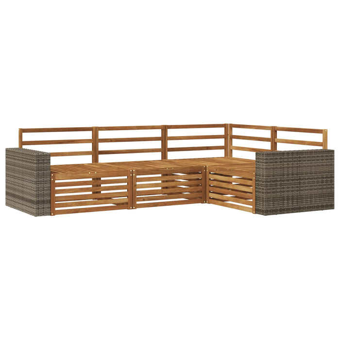 Set de canapele de exterior 4 pcs natural 255,5 x 176,5 x 73 cm WALTI
