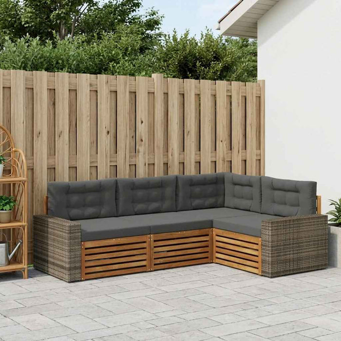 Set de canapele de exterior 4 pcs Natural și Antracit WALTI