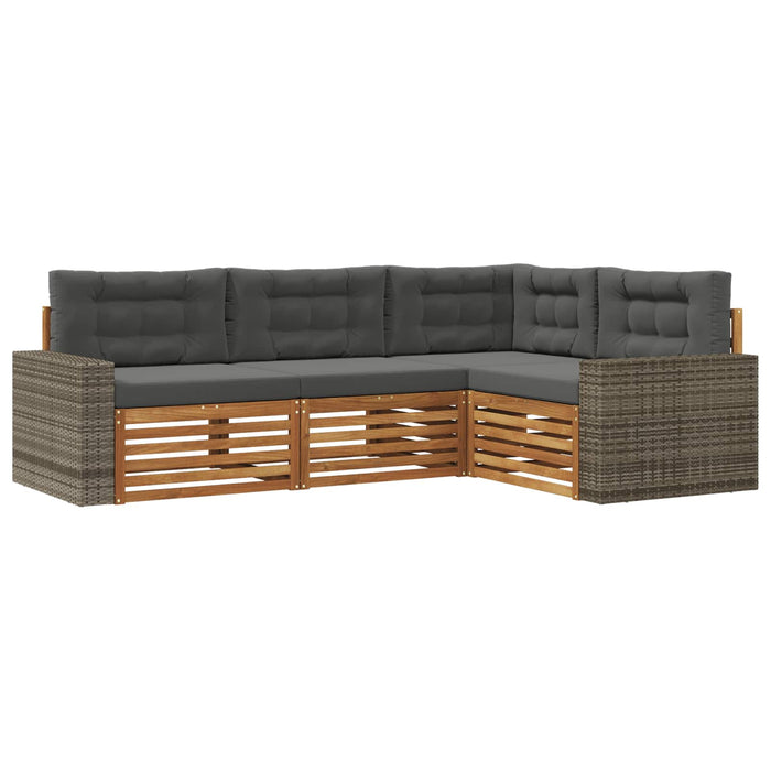 Set de canapele de exterior 4 pcs Natural și Antracit WALTI