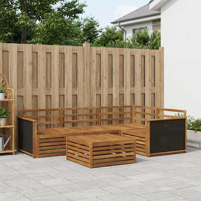 Set de canapele de exterior 5 pcs natural 79 x 79 x 37 cm WALTI
