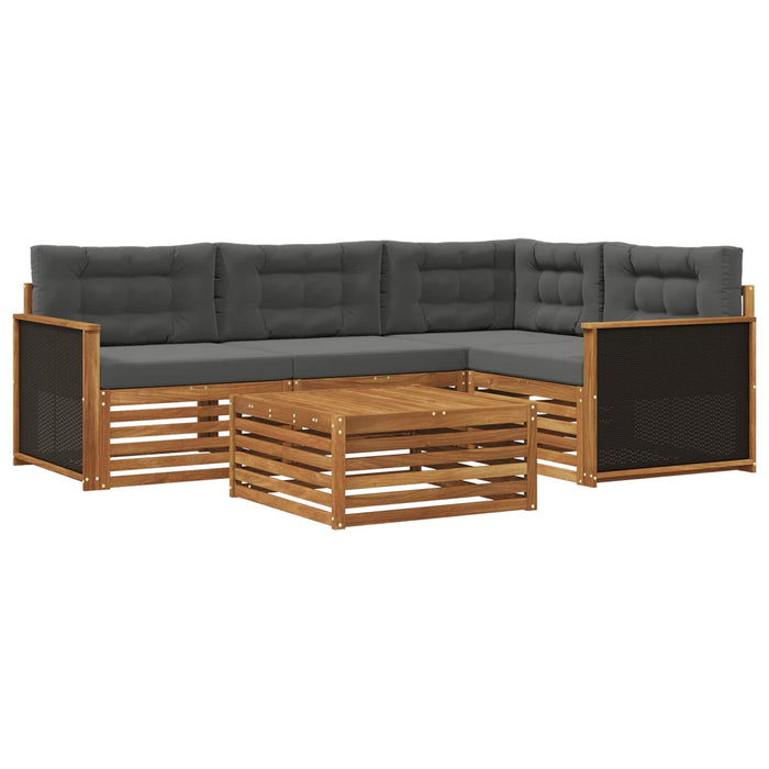Set de canapele de exterior 5 pcs Natural și Antracit WALTI
