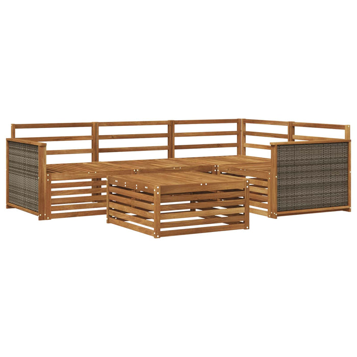 Set de canapele de exterior 5 pcs natural Lemn Solid de Acacia WALTI