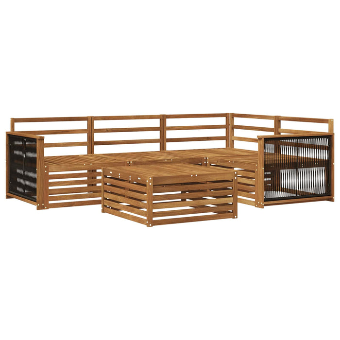 Set de canapele de exterior 5 pcs natural Lemn Solid de Acacia WALTI
