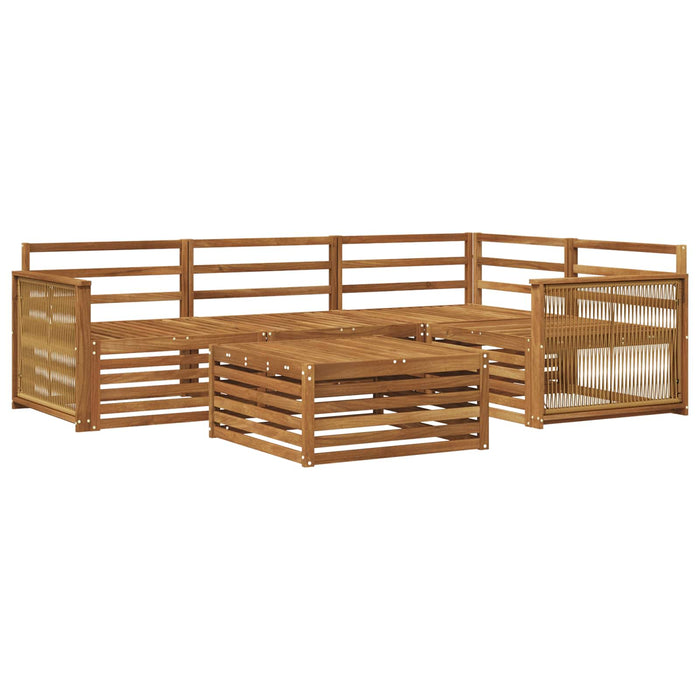 Set de canapele de exterior 5 pcs natural Lemn Solid de Acacia WALTI
