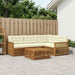 Set de canapele de exterior cu pernă 5 pcs Natural și Crem - WALTI WALTI