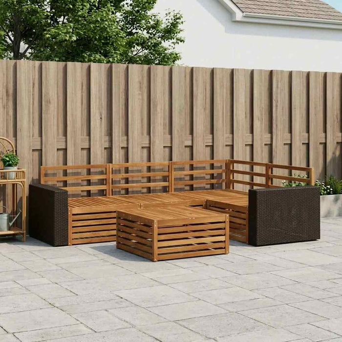 Set de canapele de exterior 5 pcs natural 79 x 79 x 37 cm WALTI