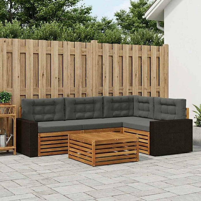 Set de canapele de exterior 5 pcs Natural și Antracit WALTI