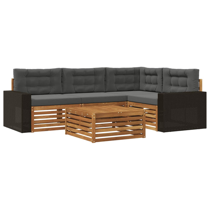 Set de canapele de exterior 5 pcs Natural și Antracit WALTI