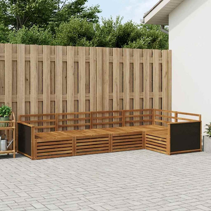 Set de canapele de exterior 5 pcs natural 323 x 164,5 x 73 cm WALTI