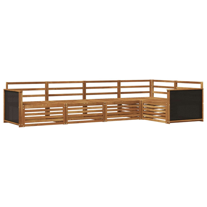 Set de canapele de exterior 5 pcs natural 323 x 164,5 x 73 cm WALTI