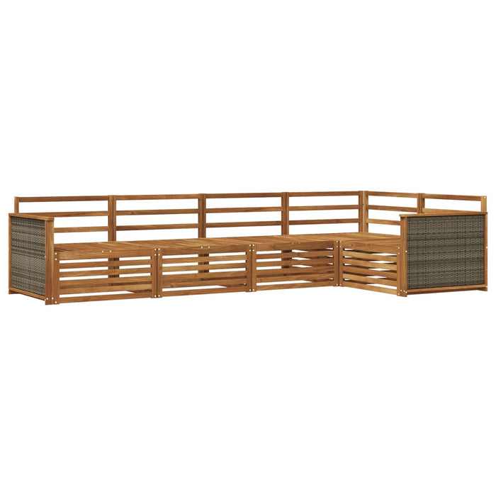 Set de canapele de exterior 5 pcs natural Lemn Solid de Acacia WALTI
