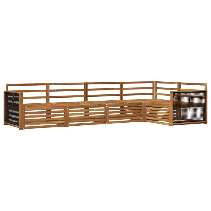 Set de canapele de exterior 5 pcs natural Lemn Solid de Acacia WALTI