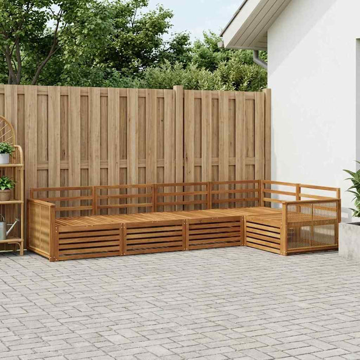 Set de canapele de exterior 5 pcs natural Lemn Solid de Acacia WALTI