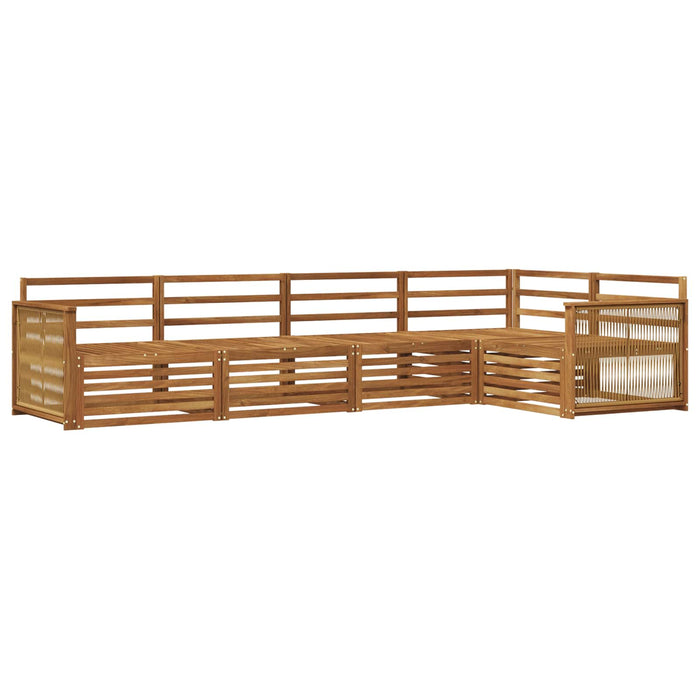 Set de canapele de exterior 5 pcs natural Lemn Solid de Acacia WALTI