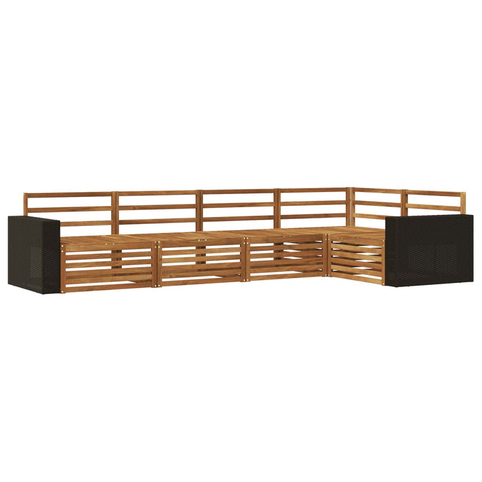 Set de canapele de exterior 5 pcs natural 331 x 172,5 x 73 cm WALTI