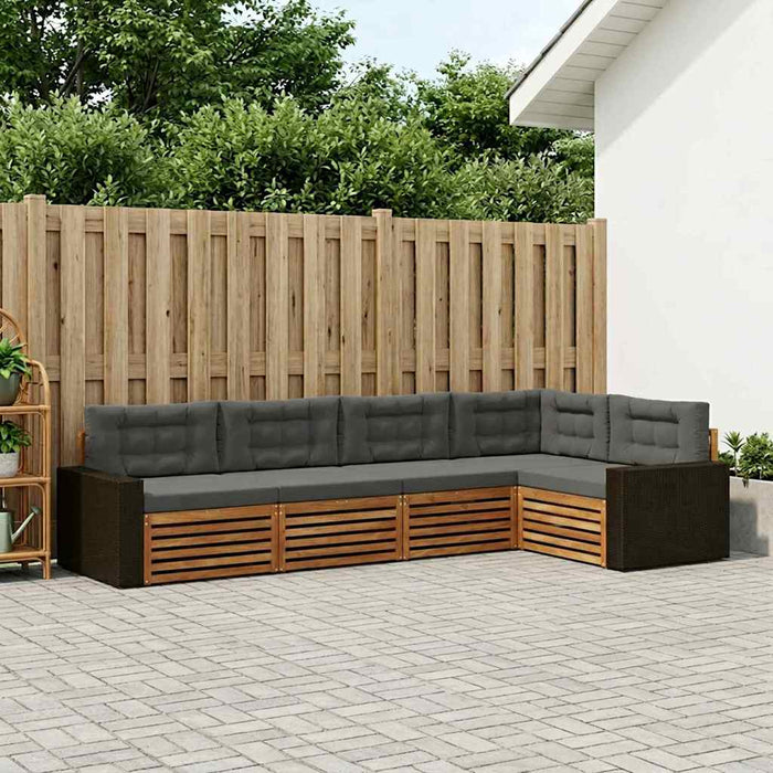 Set de canapele de exterior 5 pcs Natural și Antracit WALTI