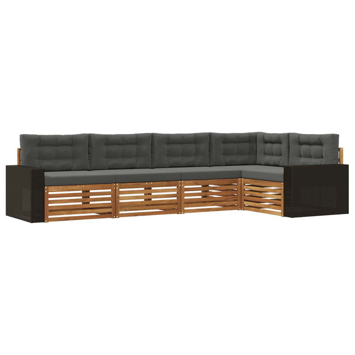 Set de canapele de exterior 5 pcs Natural și Antracit WALTI