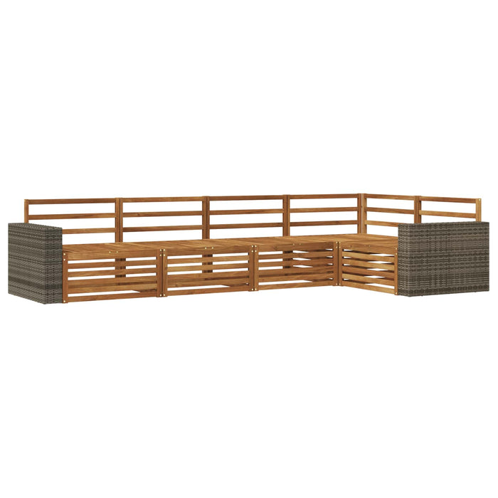Set de canapele de exterior 5 pcs natural 331 x 172,5 x 73 cm WALTI