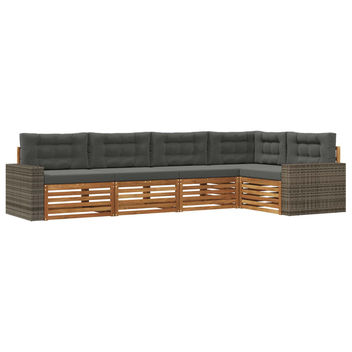 Set de canapele de exterior 5 pcs Natural și Antracit WALTI
