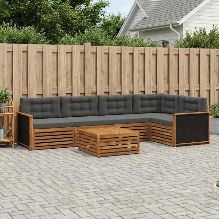 Set de canapele de exterior 6 pcs Natural și Antracit WALTI