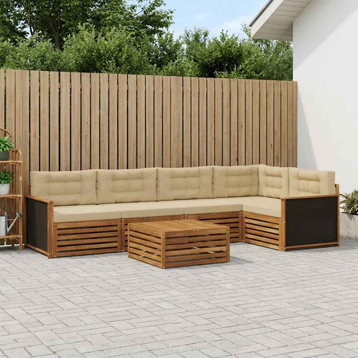 Set de canapele de exterior 6 pcs Natural și Bej WALTI